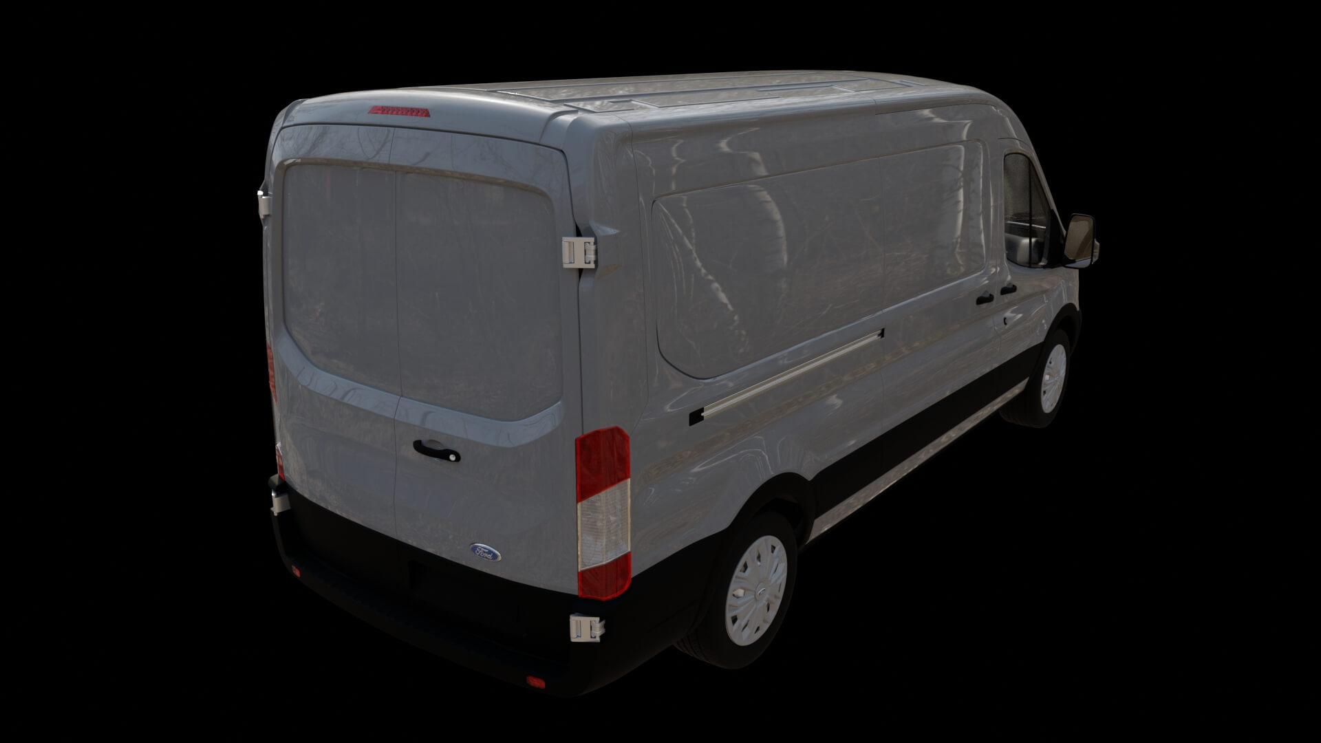 Modern Commercial Cargo Van Rigged 3D Model