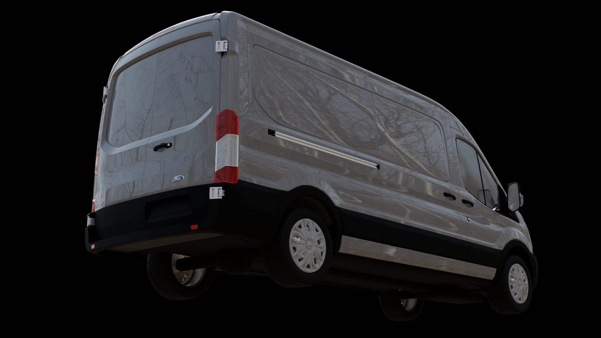 Modern Commercial Cargo Van Rigged - 3D Model by ForJaxis