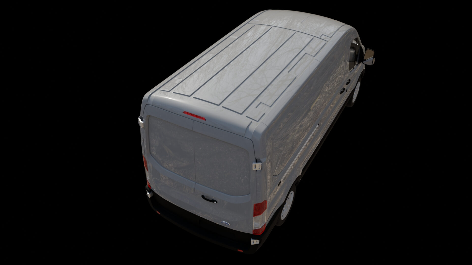 Modern Commercial Cargo Van Rigged 3D Model