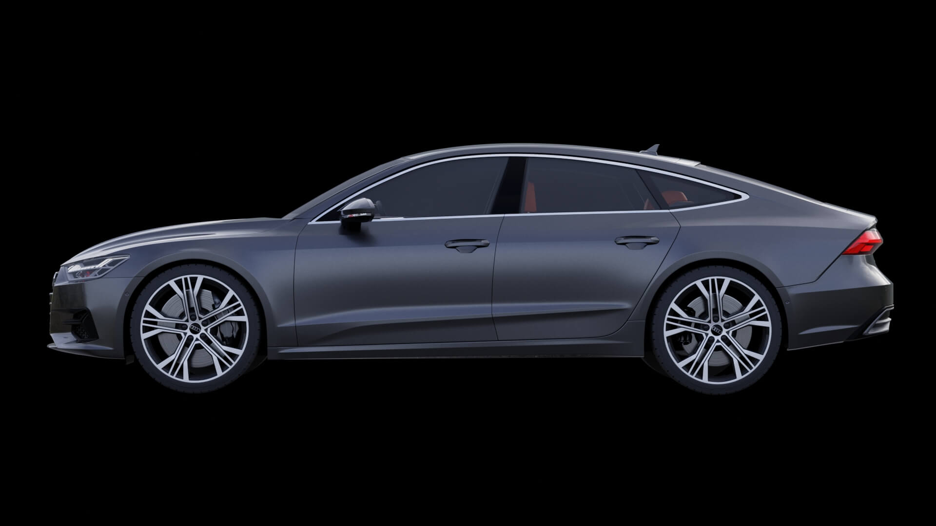 Modern Executive Sportback Sedan Rigged 3D Model