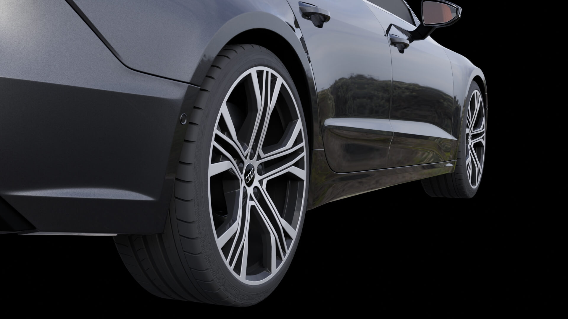Modern Executive Sportback Sedan Rigged 3D Model
