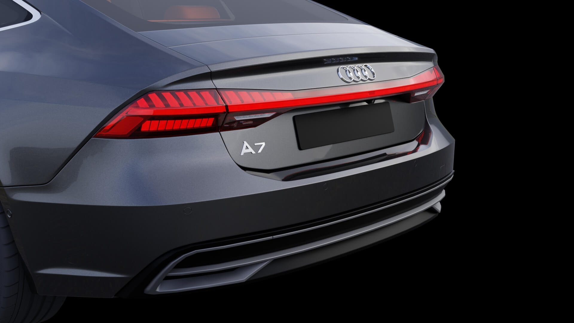 Modern Executive Sportback Sedan Rigged 3D Model