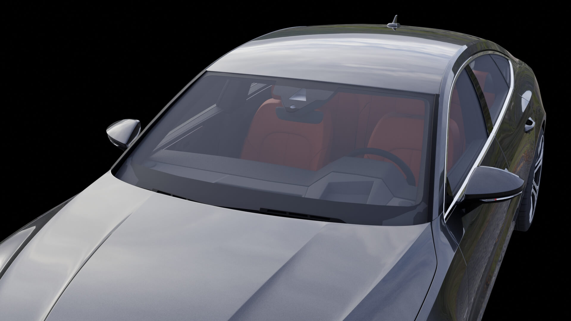 Modern Executive Sportback Sedan Rigged 3D Model