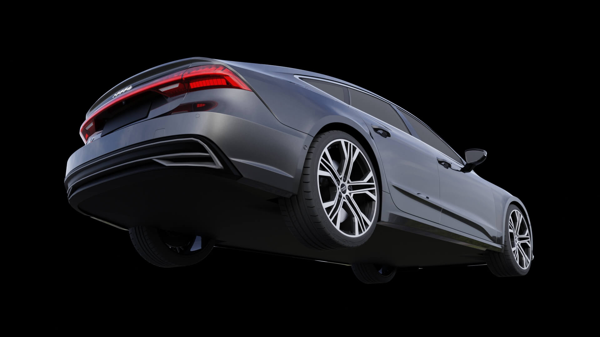 Modern Executive Sportback Sedan Rigged 3D Model