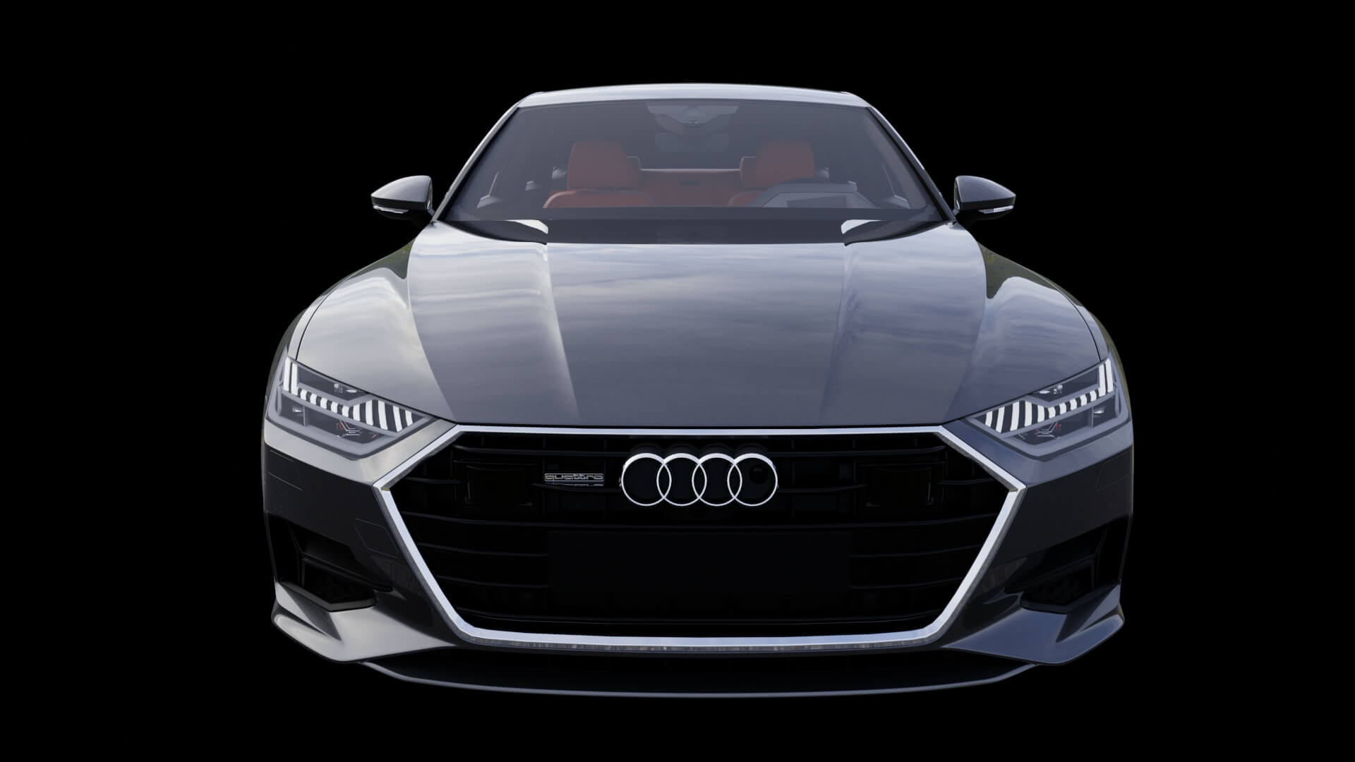 Modern Executive Sportback Sedan Rigged 3D Model