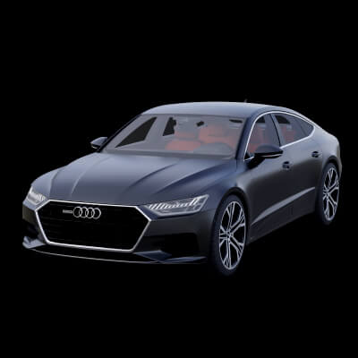 Modern Executive Sportback Sedan Rigged