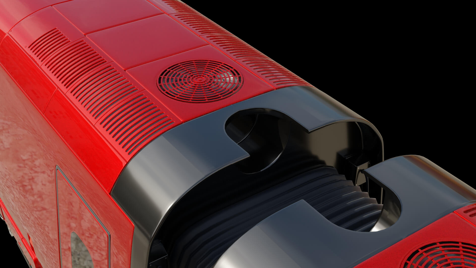 Modern High-Speed Bullet Train 3D Model