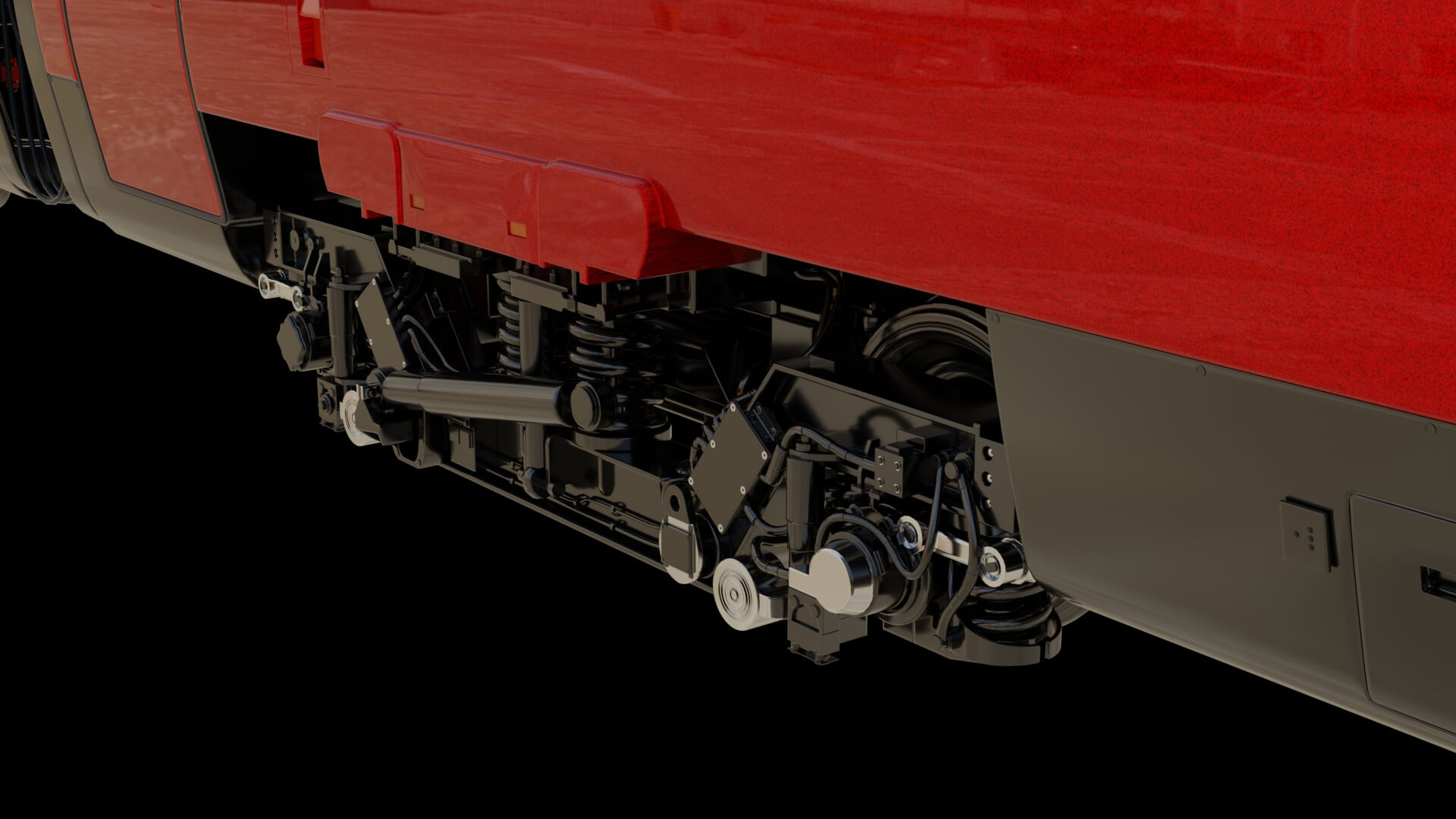 Modern High-Speed Bullet Train 3D Model