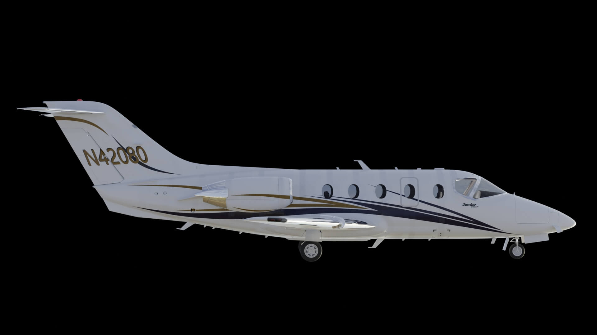 Modern Corporate Business Jet Aircraft 3D Model