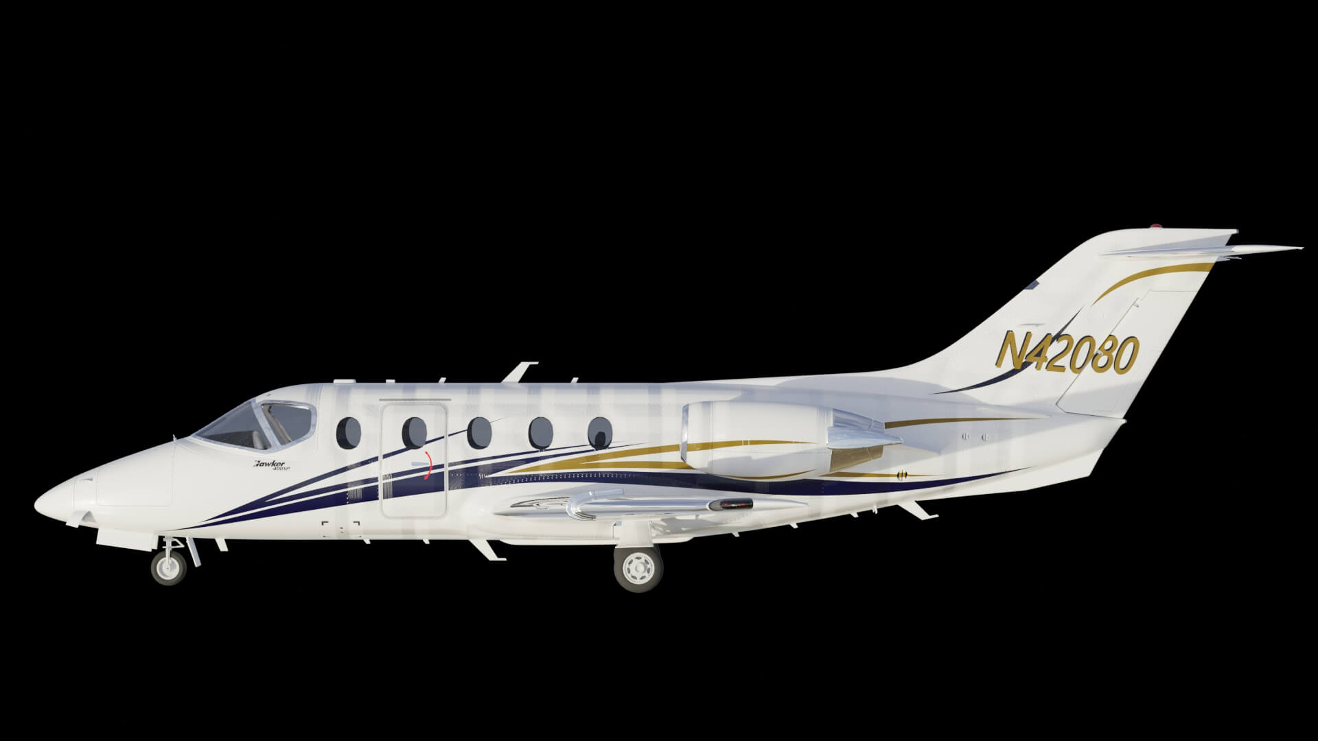 Modern Corporate Business Jet Aircraft 3D Model