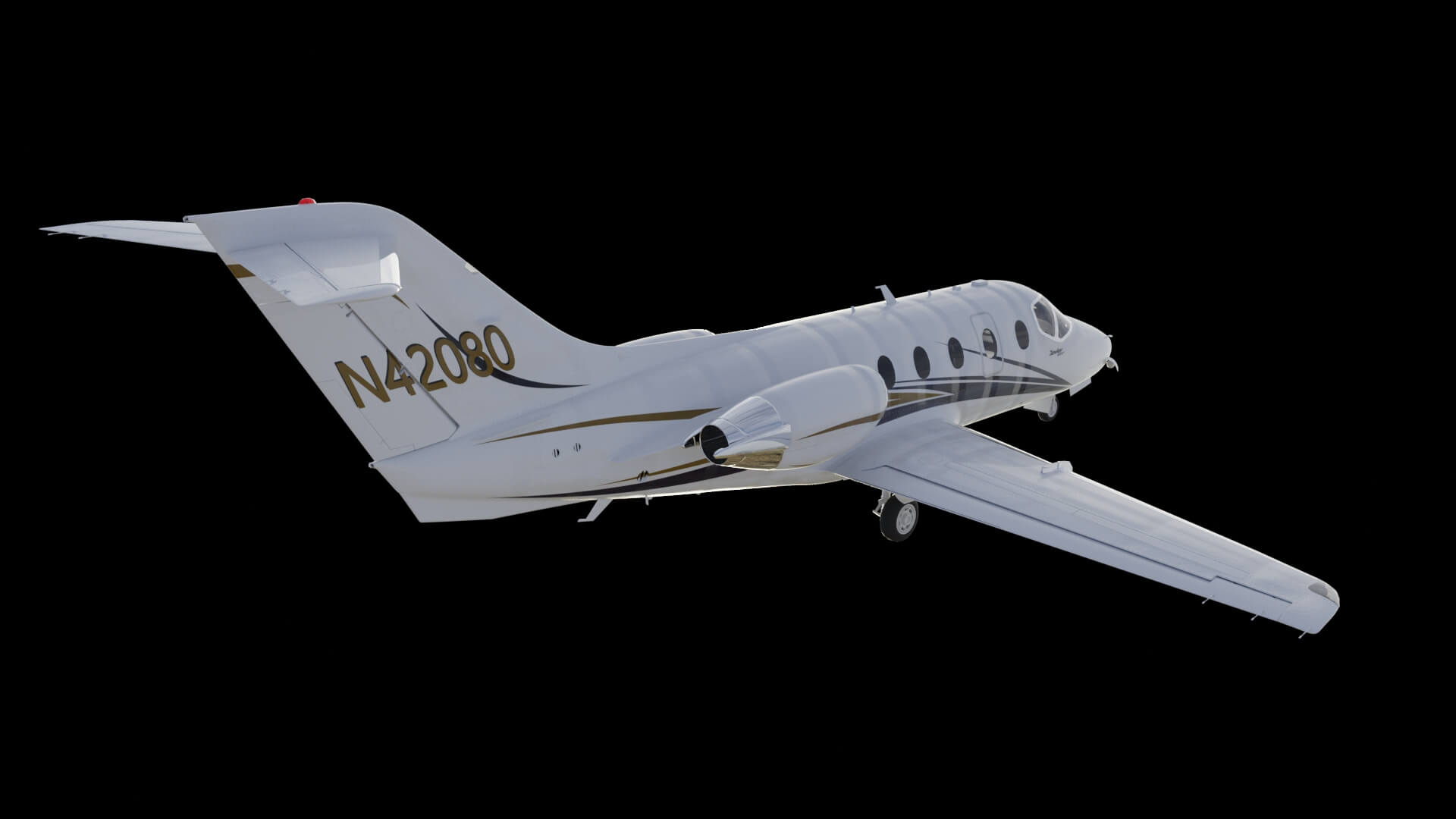 Modern Corporate Business Jet Aircraft 3D Model