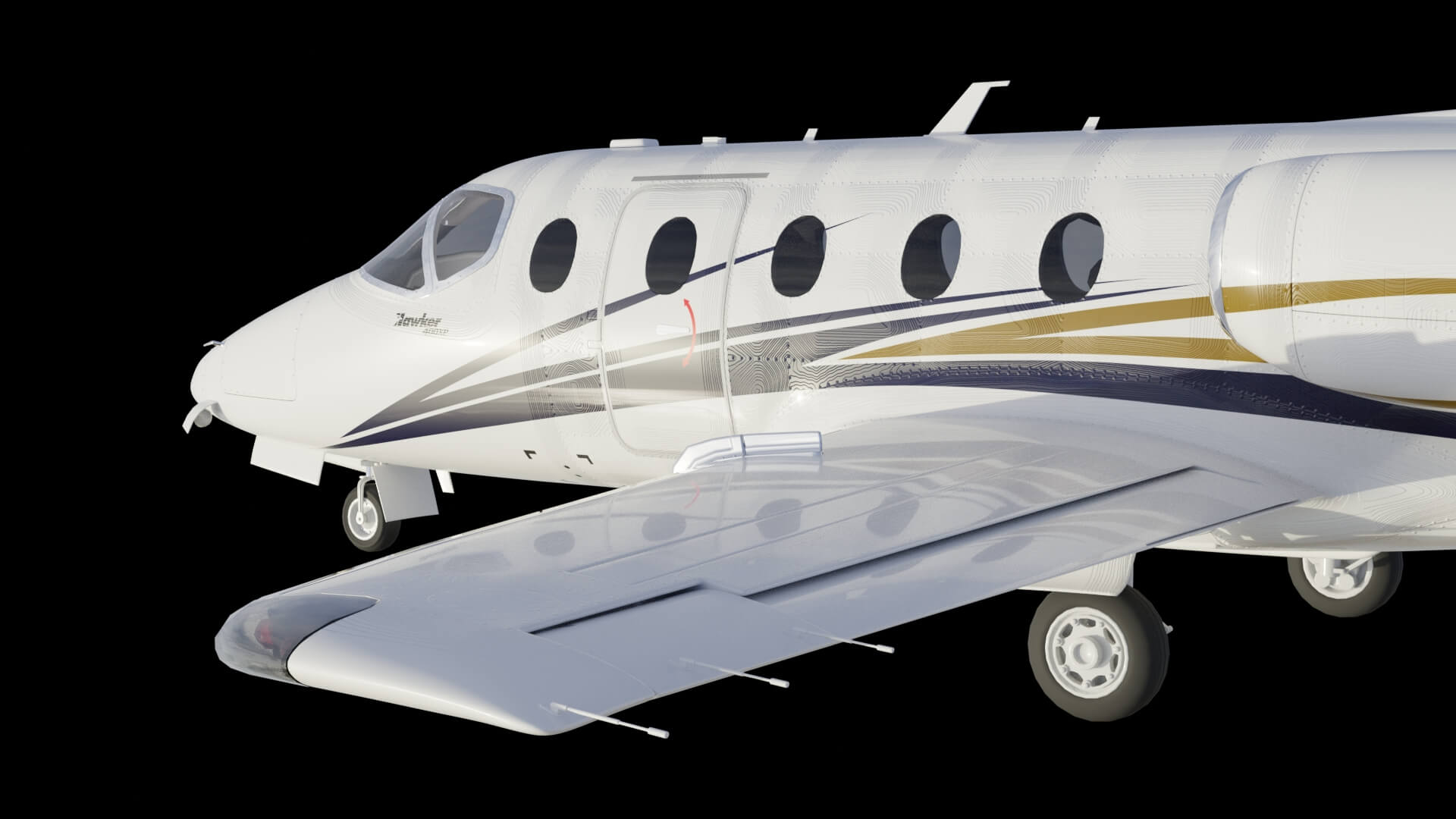 Modern Corporate Business Jet Aircraft 3D Model
