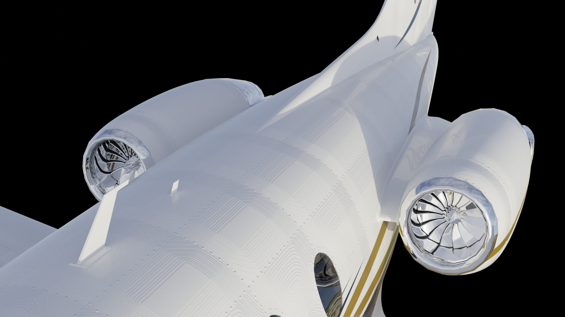 Modern Corporate Business Jet Aircraft 3D Model