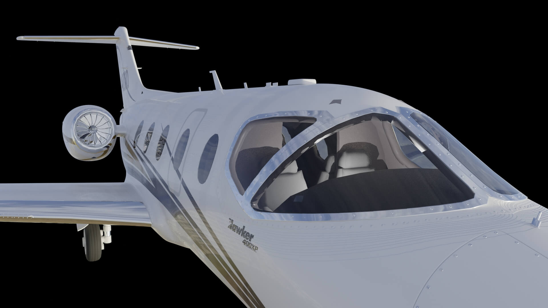 Modern Corporate Business Jet Aircraft 3D Model