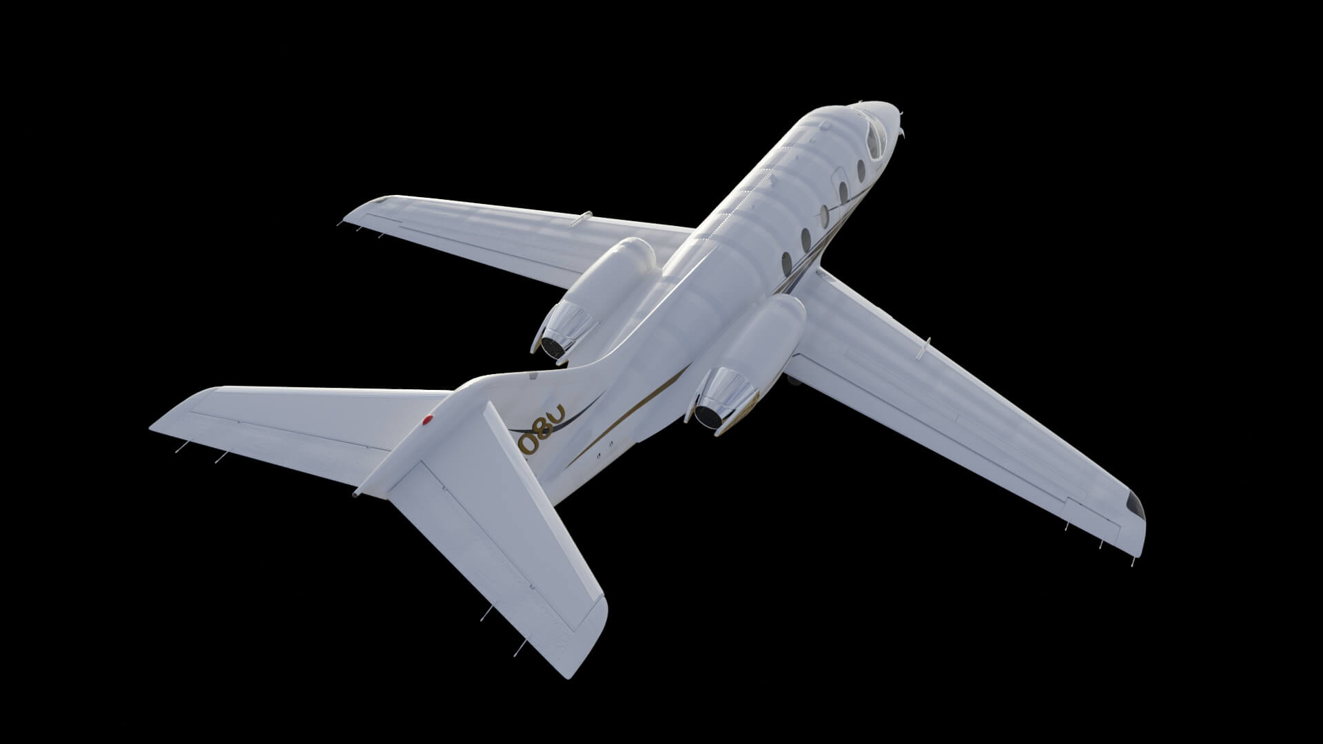 Modern Corporate Business Jet Aircraft 3D Model