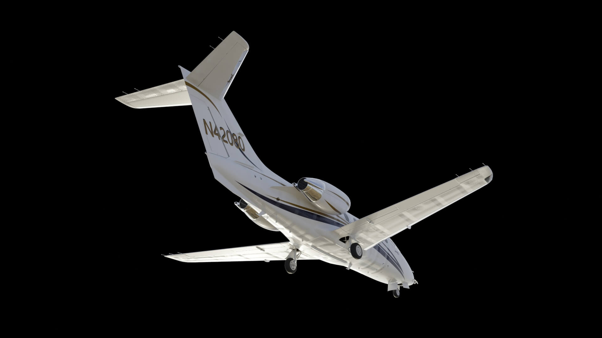 Modern Corporate Business Jet Aircraft 3D Model