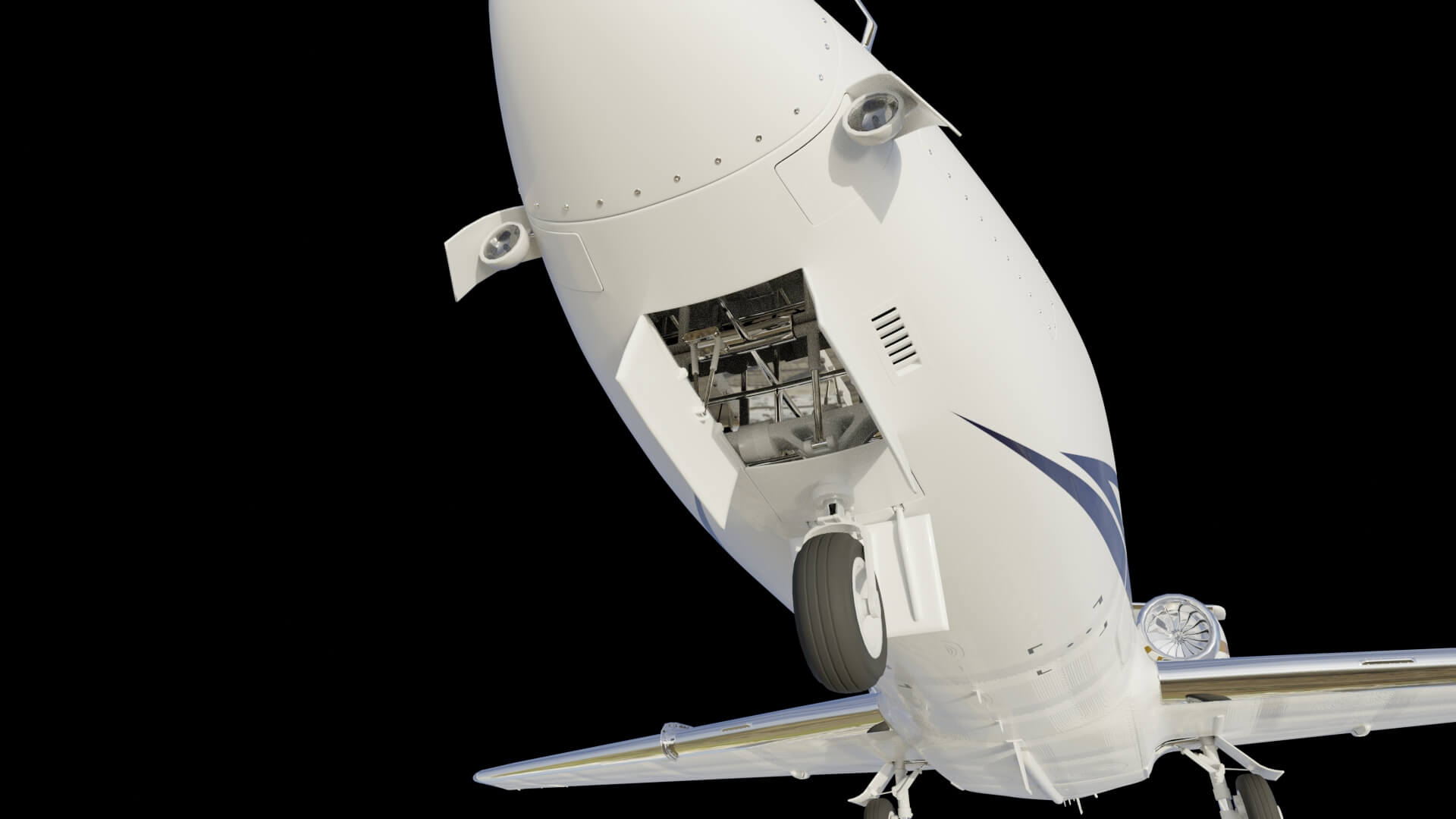 Modern Corporate Business Jet Aircraft 3D Model