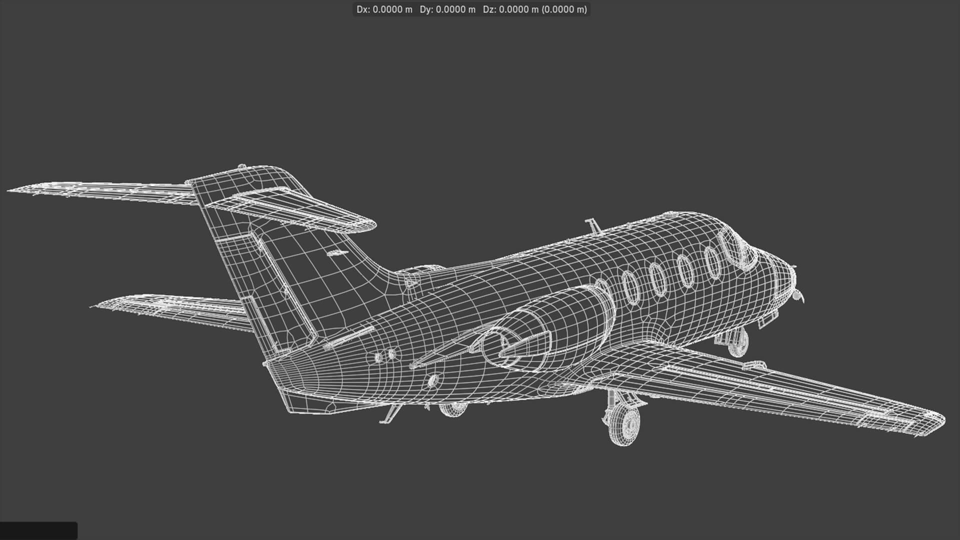 Modern Corporate Business Jet Aircraft 3D Model