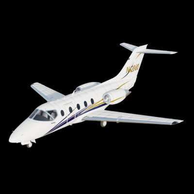 Modern Corporate Business Jet Aircraft