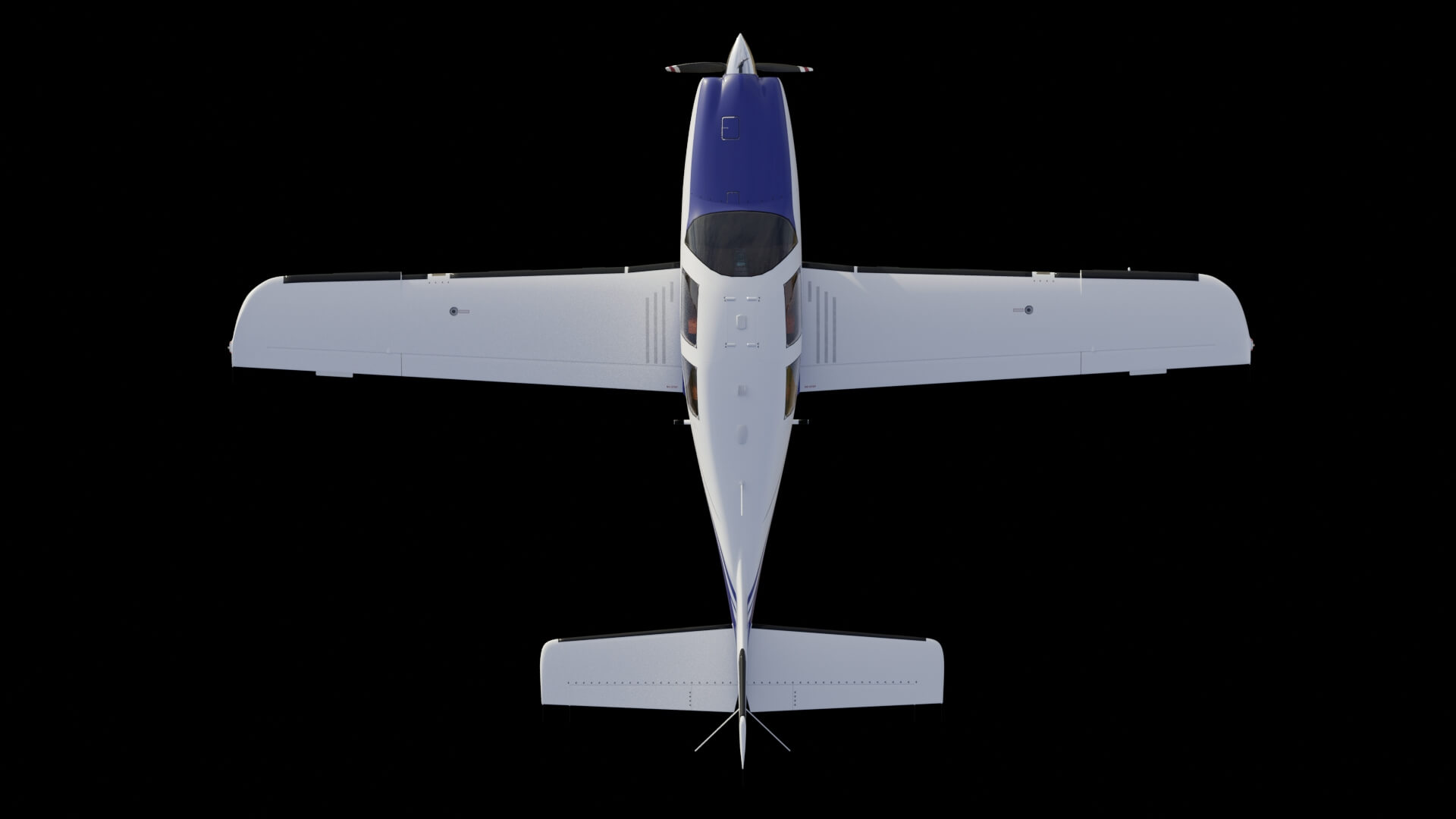 Low Wing Light Aircraft 3D Model