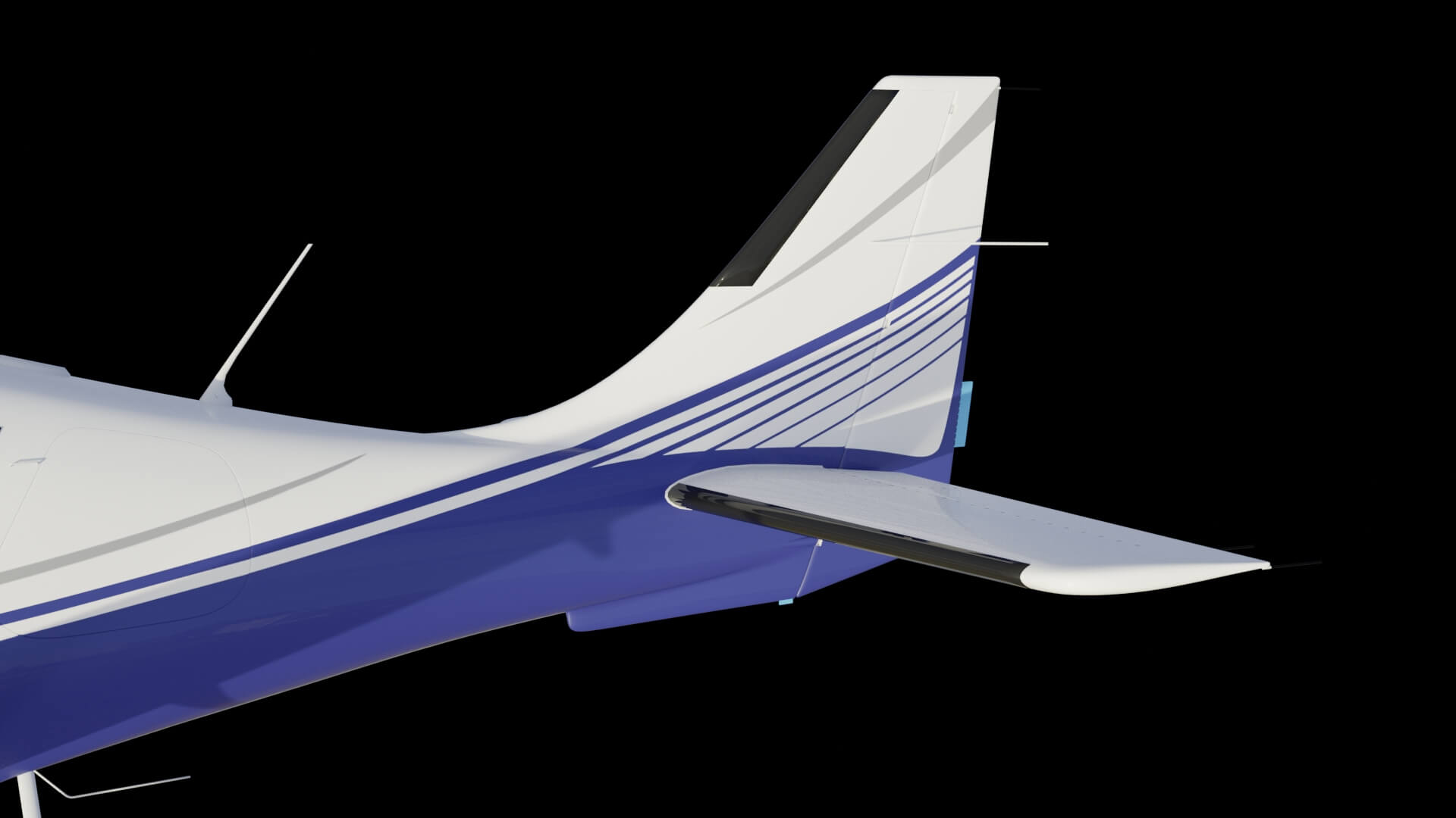 Low Wing Light Aircraft 3D Model