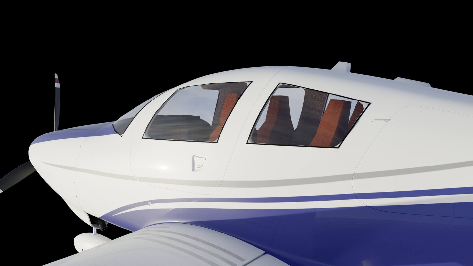 Low Wing Light Aircraft 3D Model