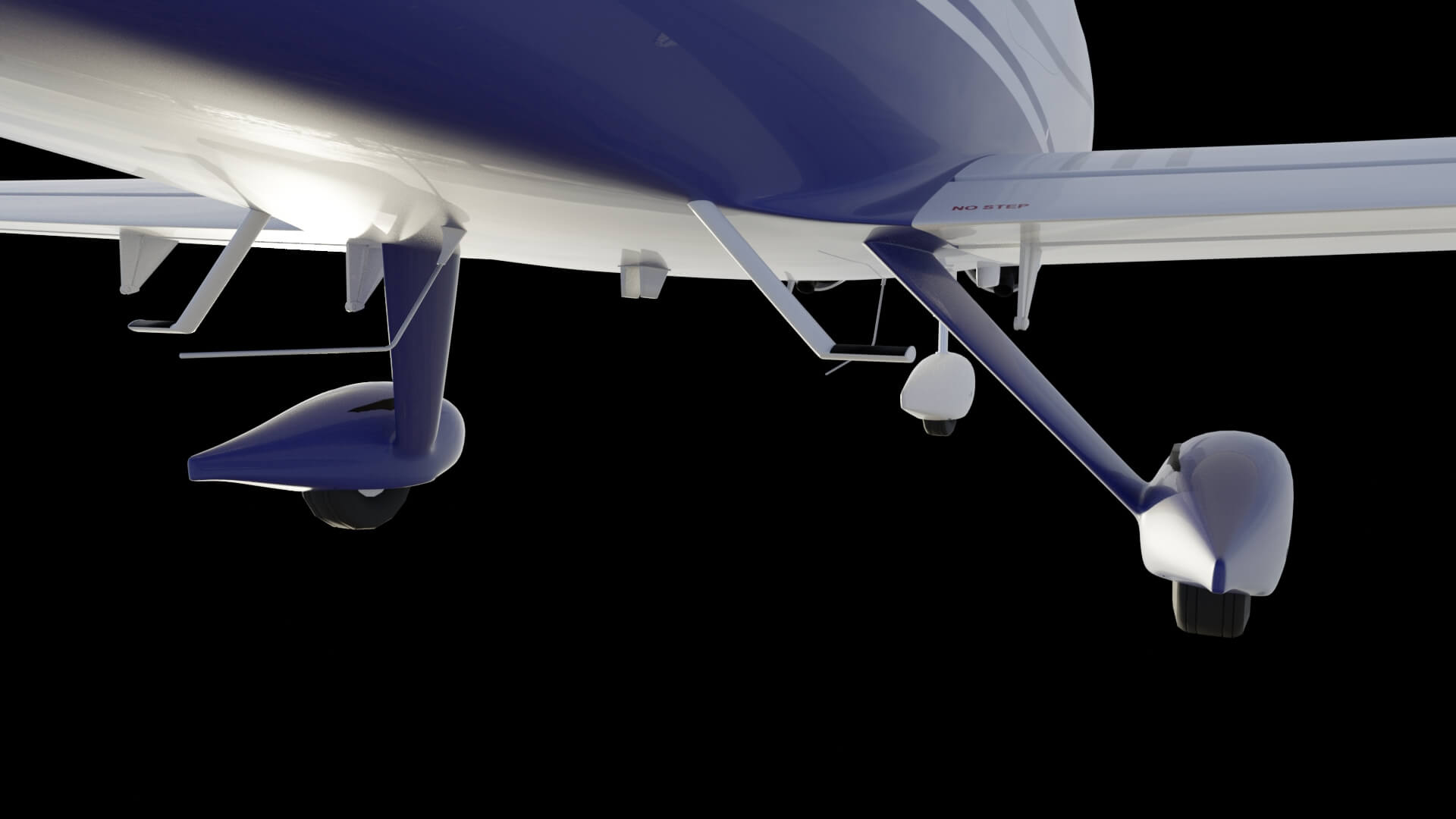 Low Wing Light Aircraft 3D Model