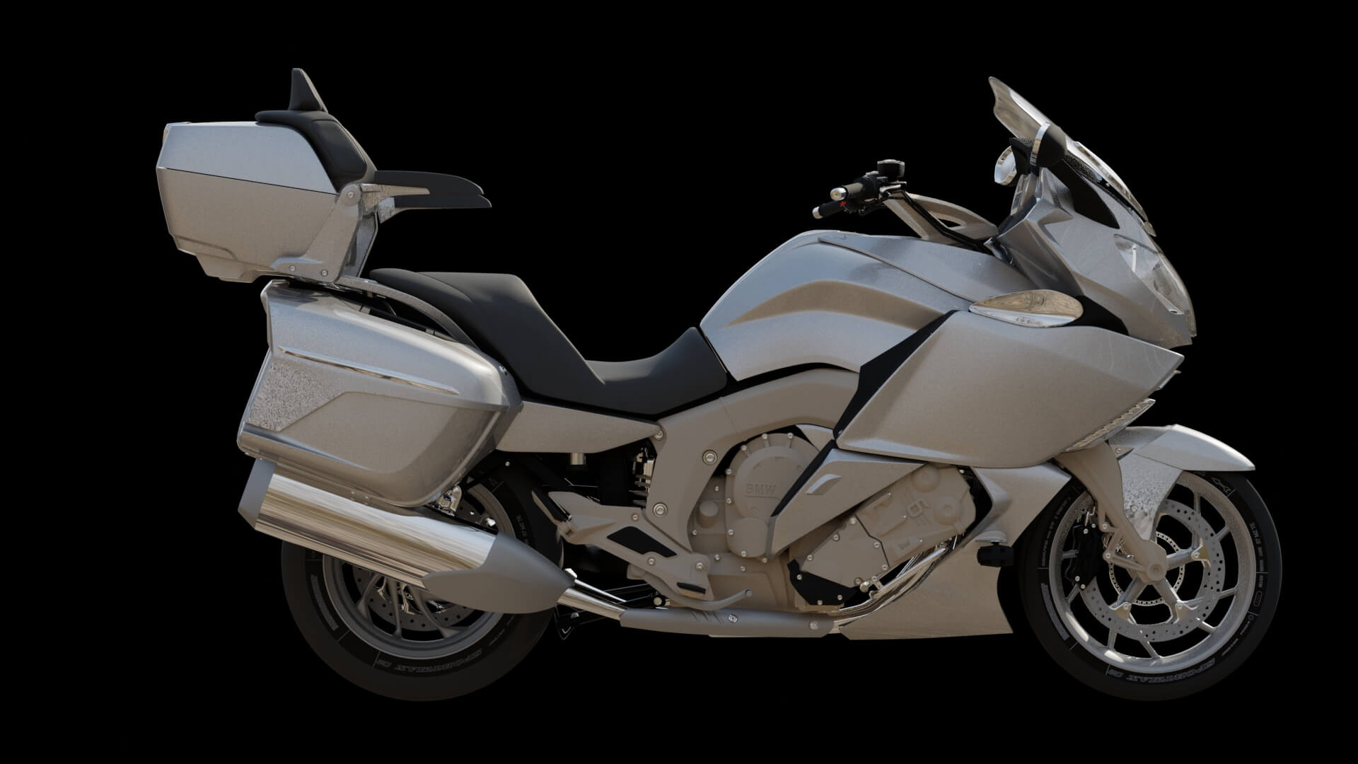 Modern Luxury Touring Motorcycle 3D Model