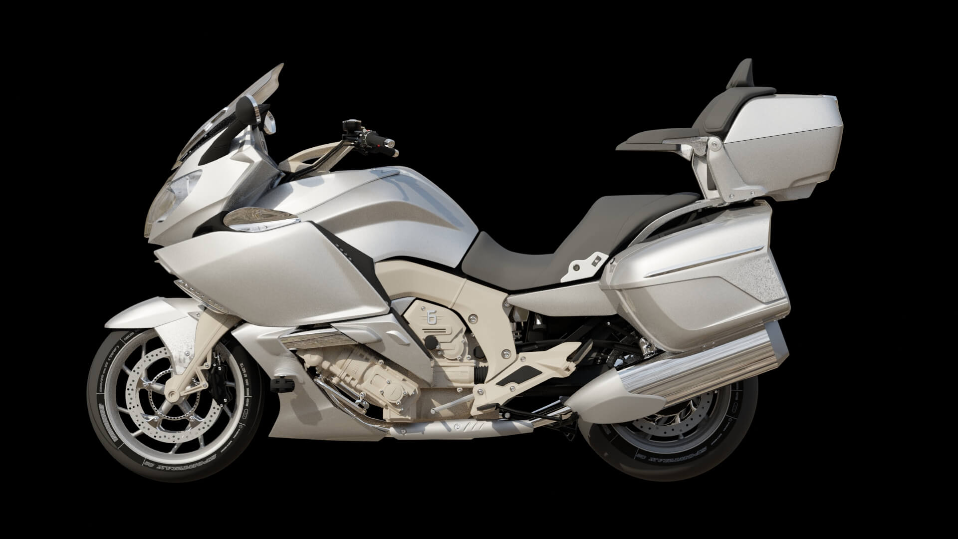 Modern Luxury Touring Motorcycle 3D Model