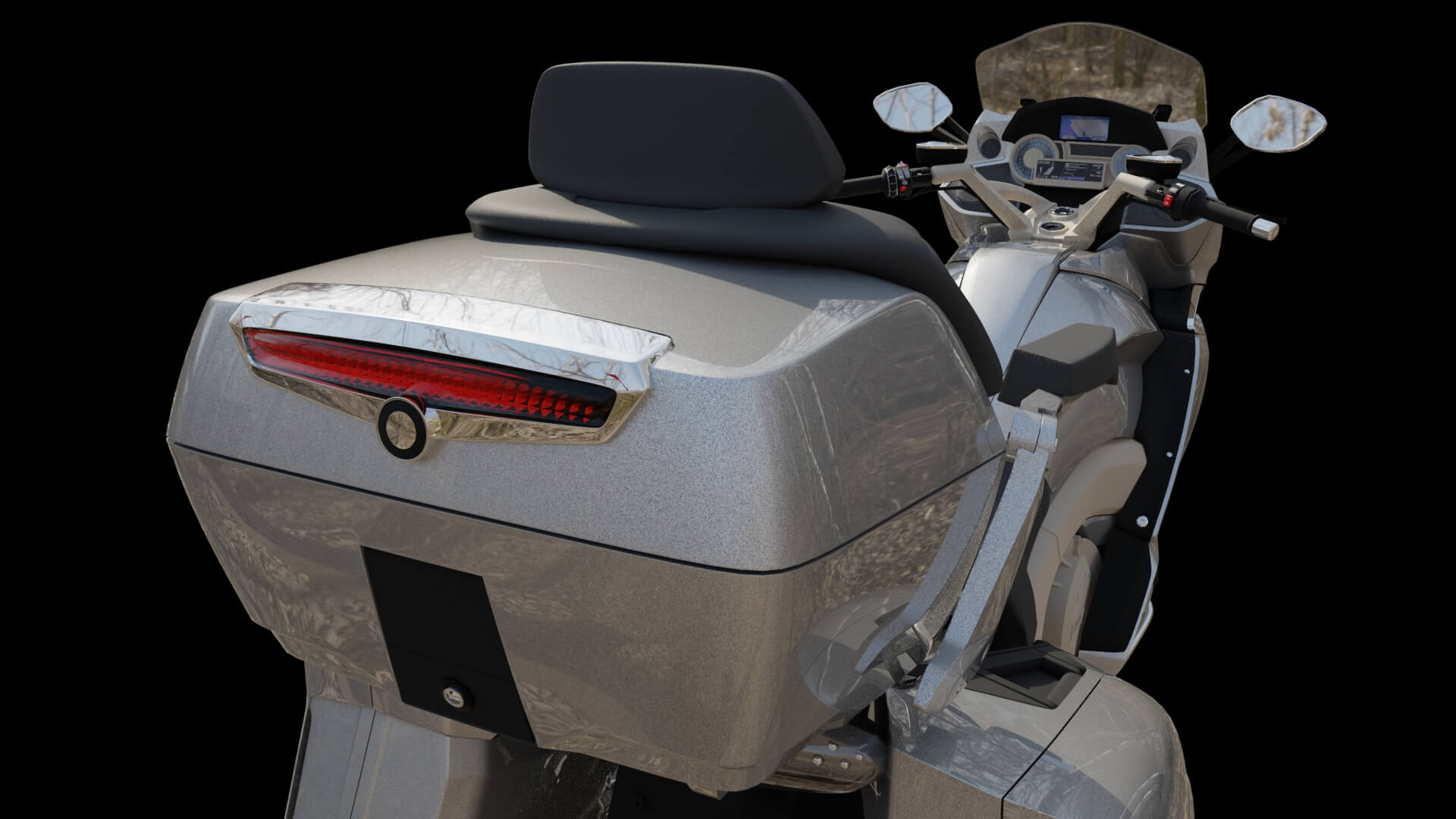 Modern Luxury Touring Motorcycle 3D Model