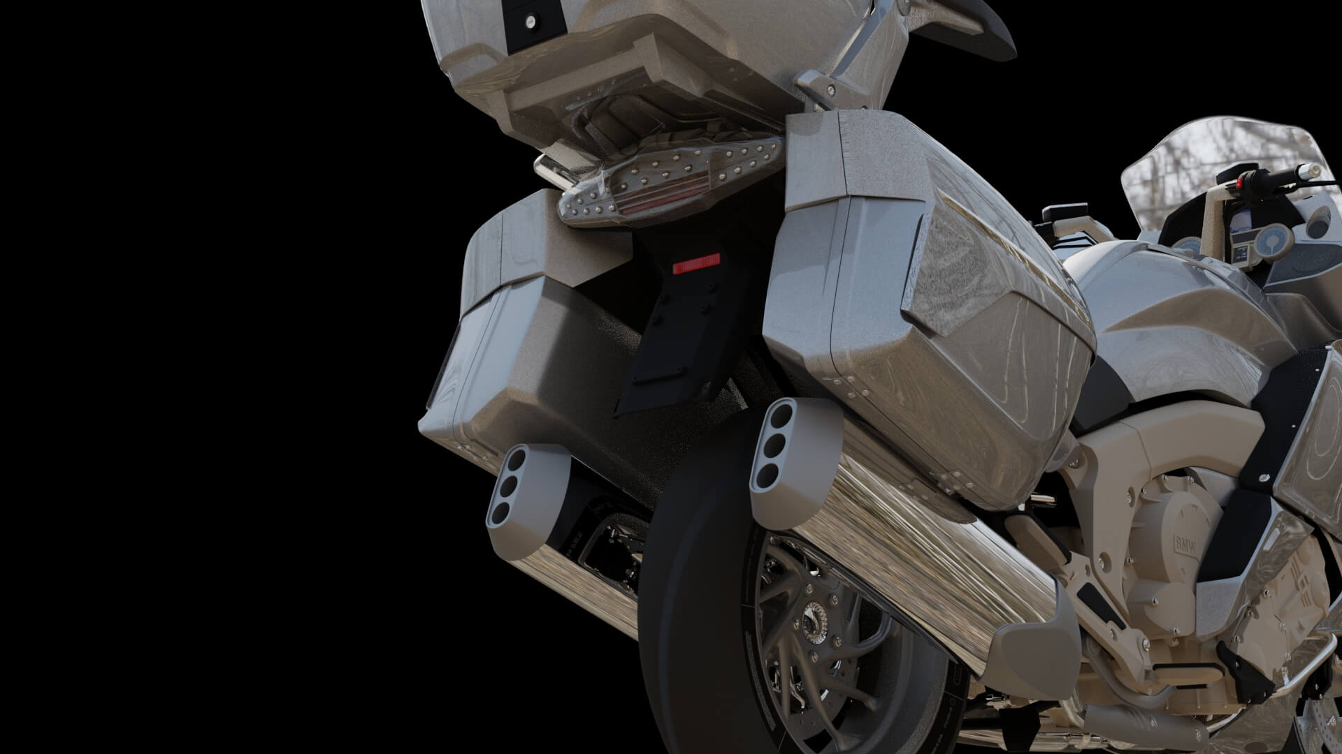 Modern Luxury Touring Motorcycle 3D Model