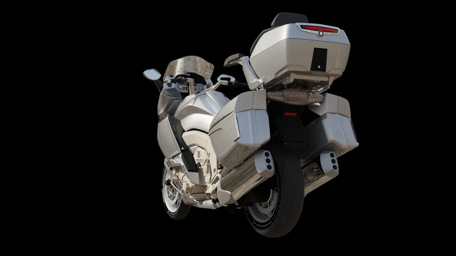 Modern Luxury Touring Motorcycle 3D Model