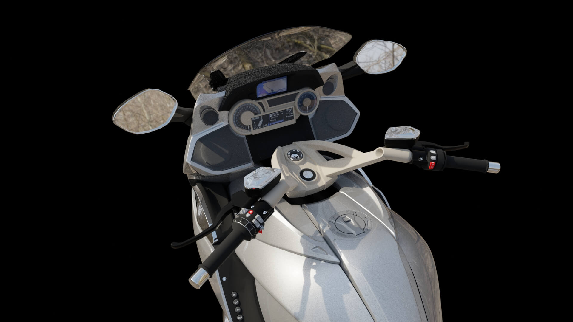 Modern Luxury Touring Motorcycle 3D Model