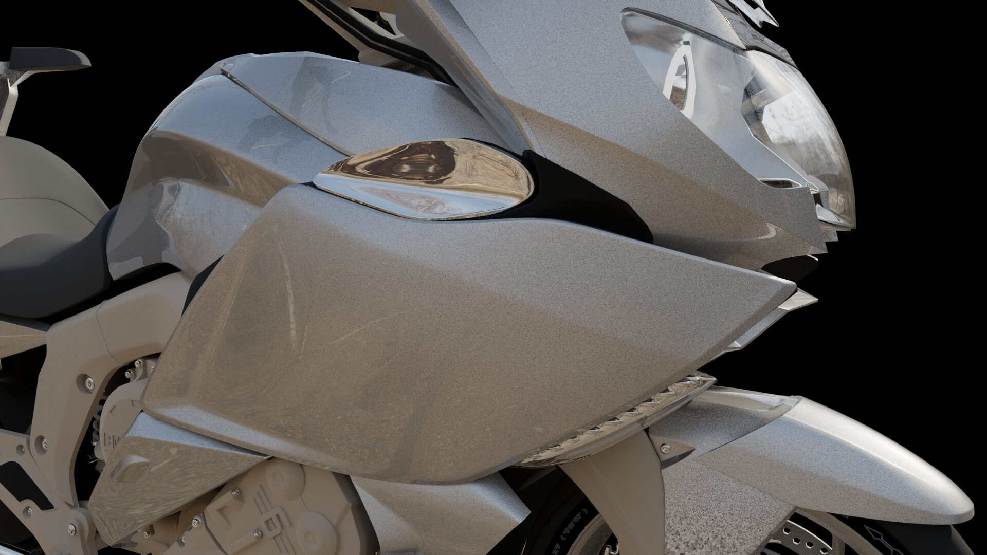 Modern Luxury Touring Motorcycle 3D Model