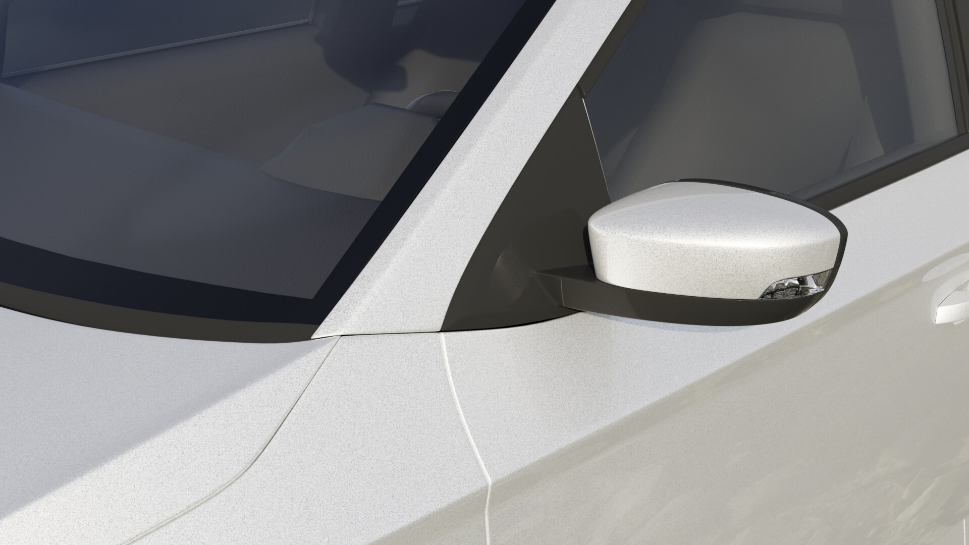 Modern Subcompact Hatchback Rigged 3D Model
