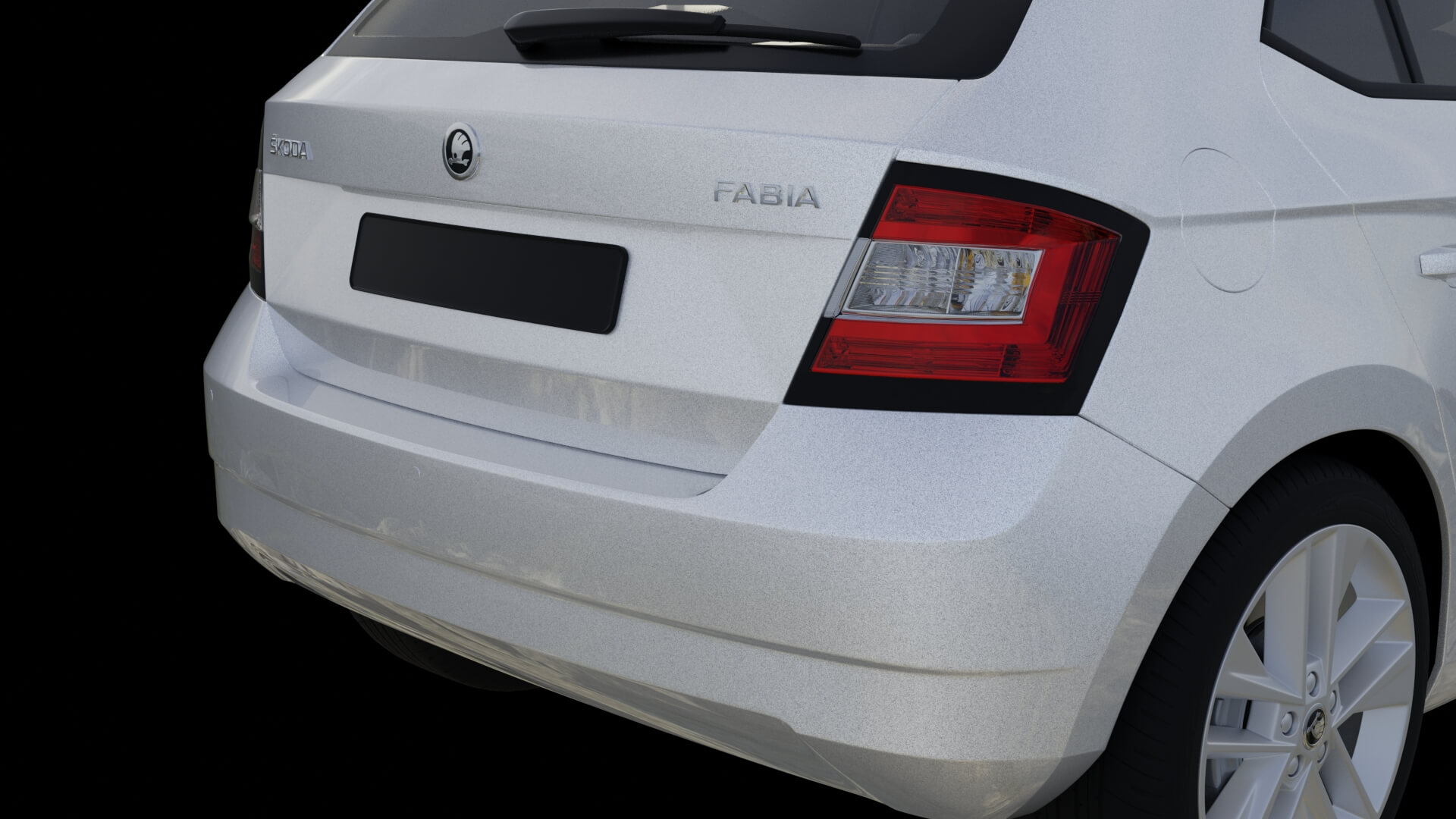 Modern Subcompact Hatchback Rigged 3D Model