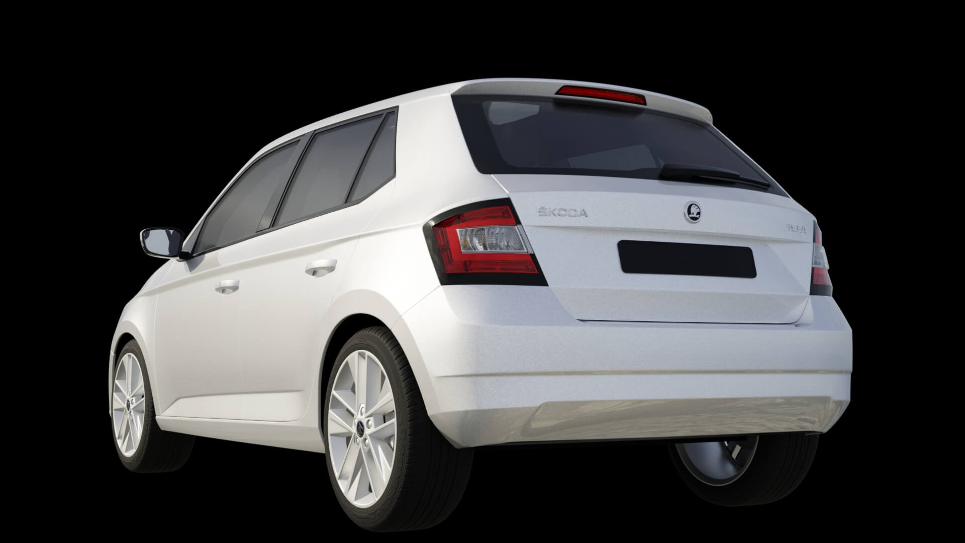 Modern Subcompact Hatchback Rigged 3D Model