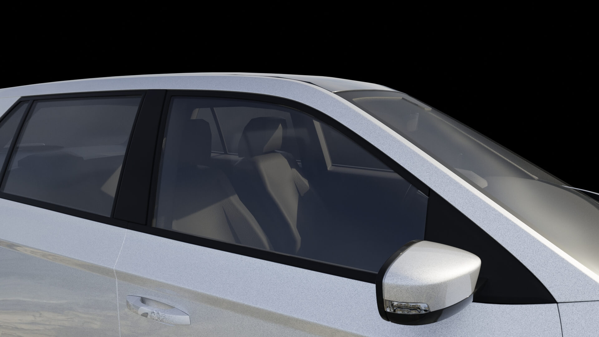 Modern Subcompact Hatchback Rigged 3D Model