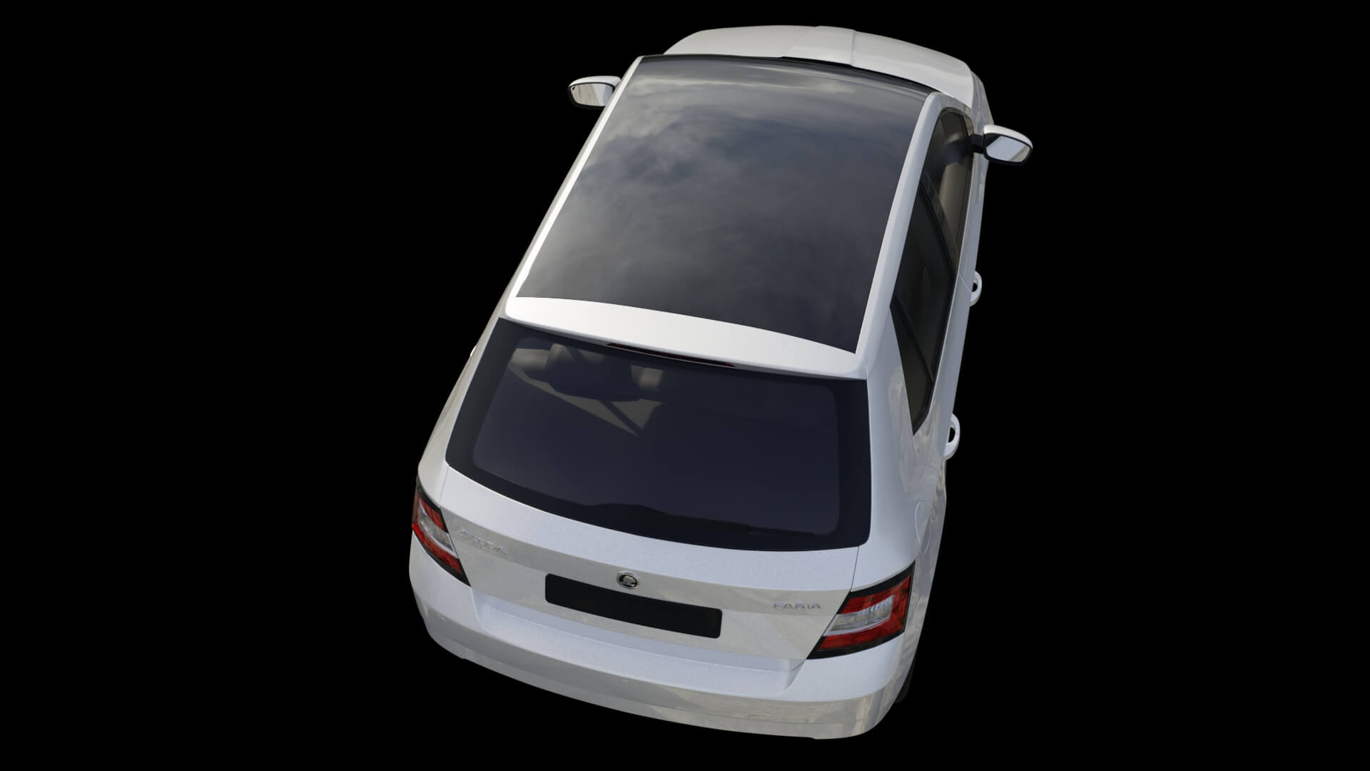 Modern Subcompact Hatchback Rigged 3D Model