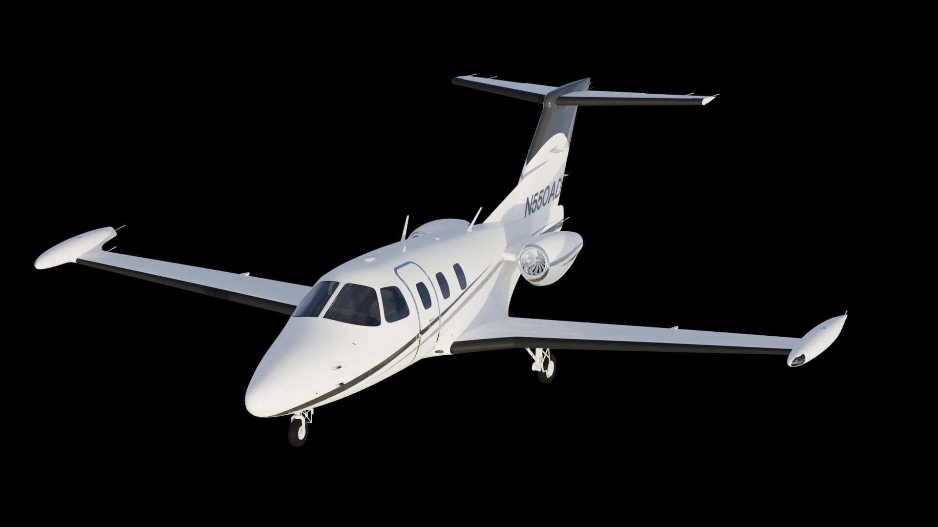 Twin Engine Light Business Jet Aircraft 3D Model