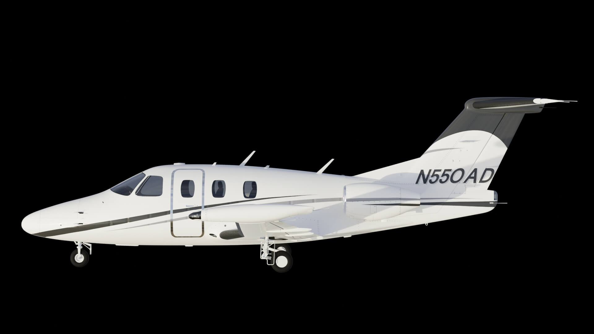 Twin Engine Light Business Jet Aircraft 3D Model