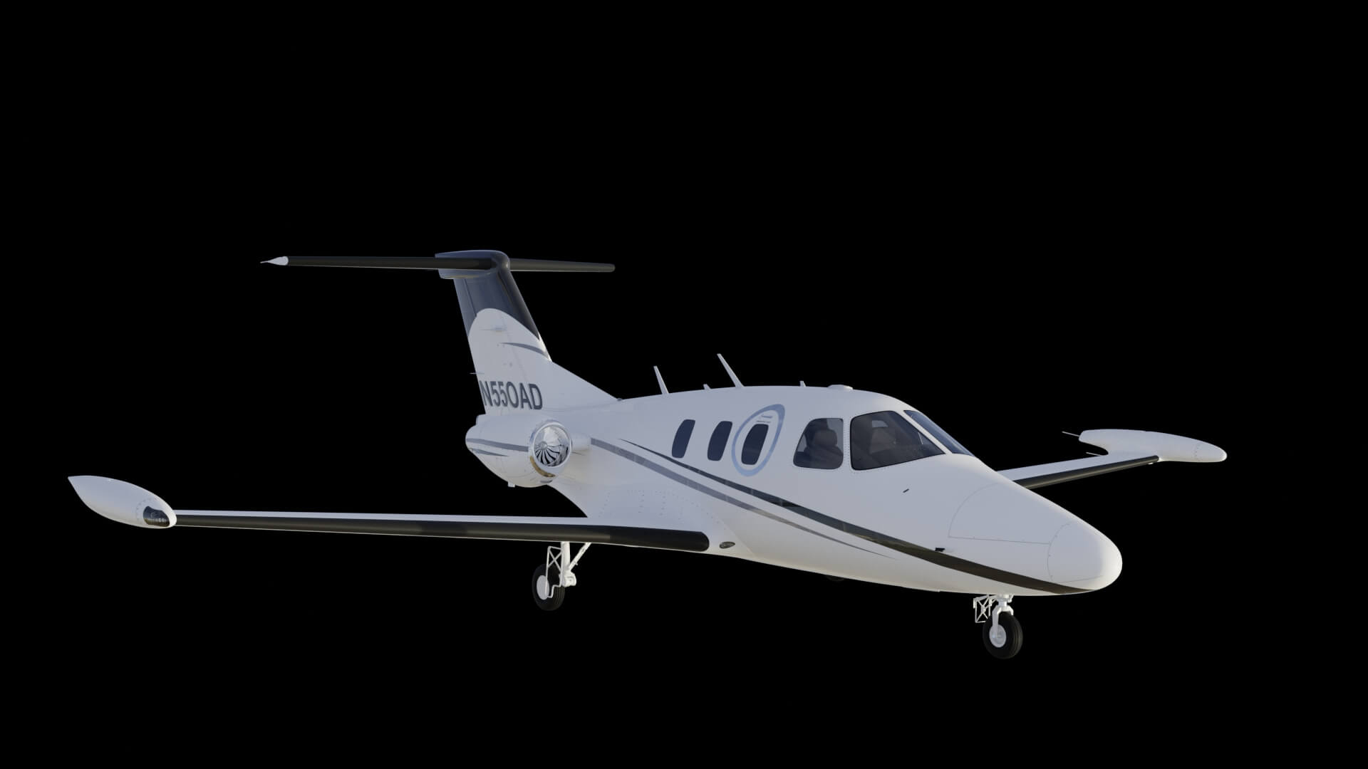Twin Engine Light Business Jet Aircraft 3D Model