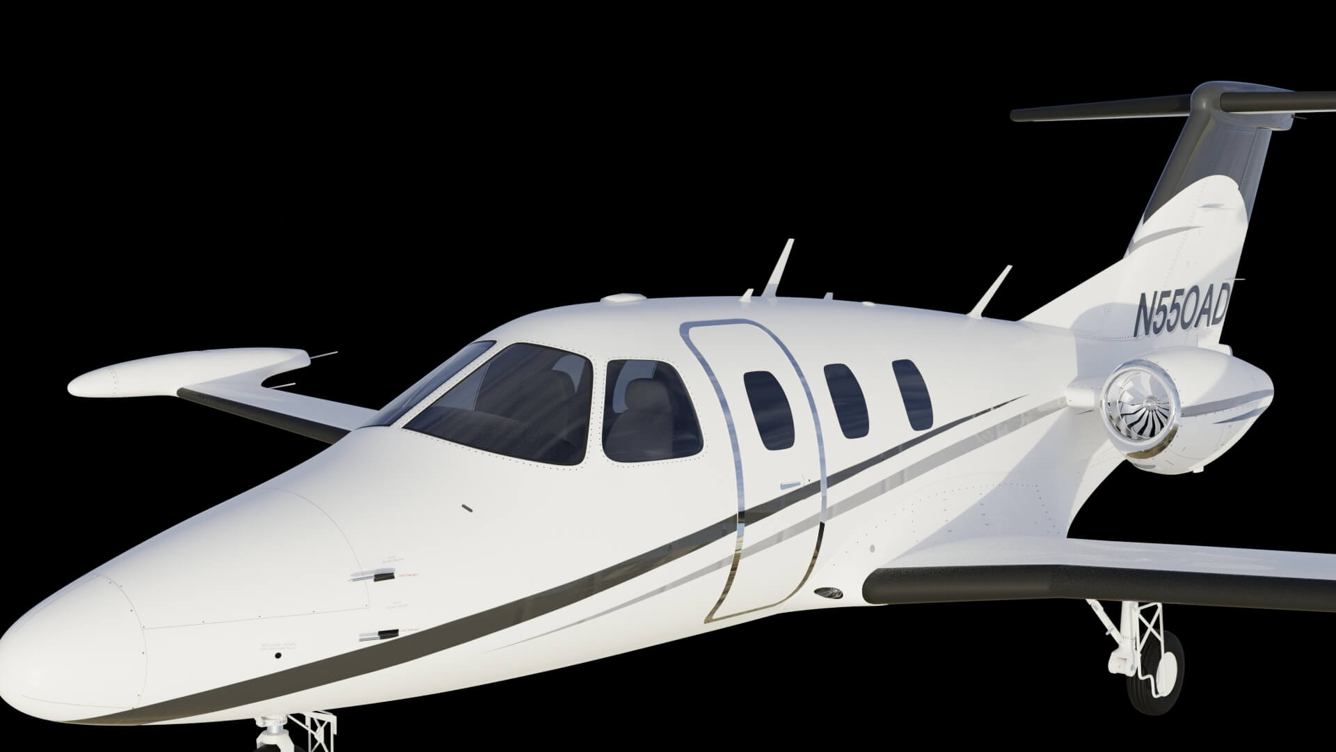 Twin Engine Light Business Jet Aircraft 3D Model