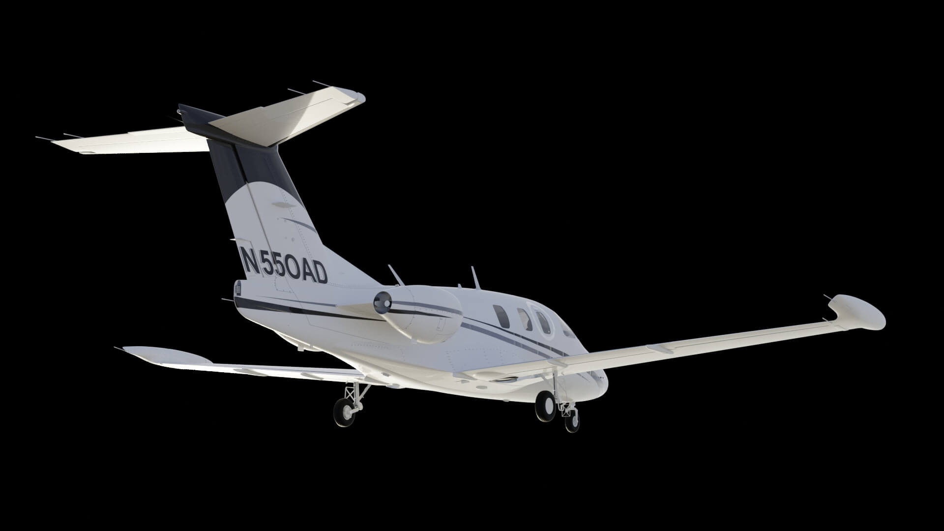 Twin Engine Light Business Jet Aircraft 3D Model