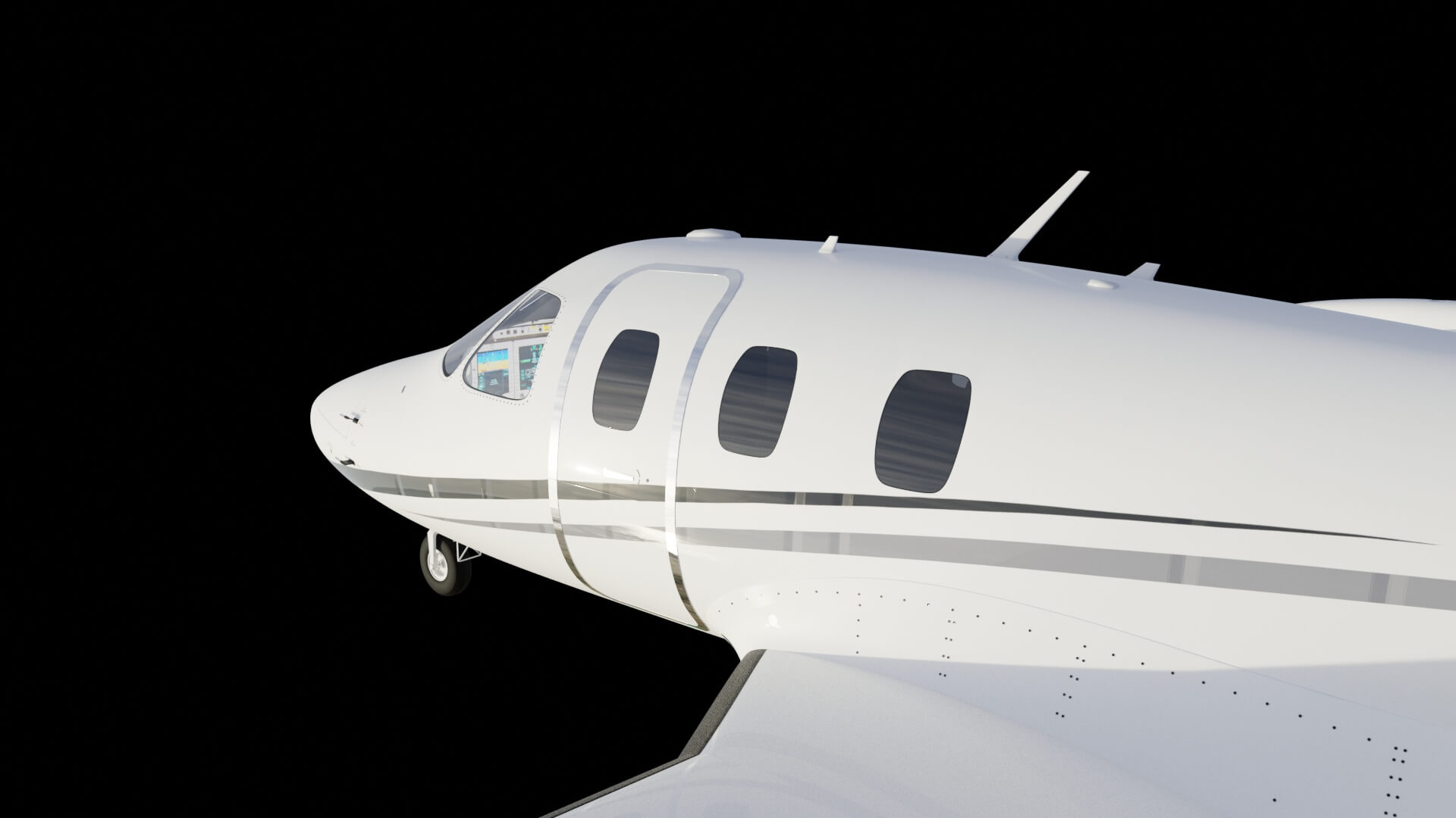Twin Engine Light Business Jet Aircraft 3D Model