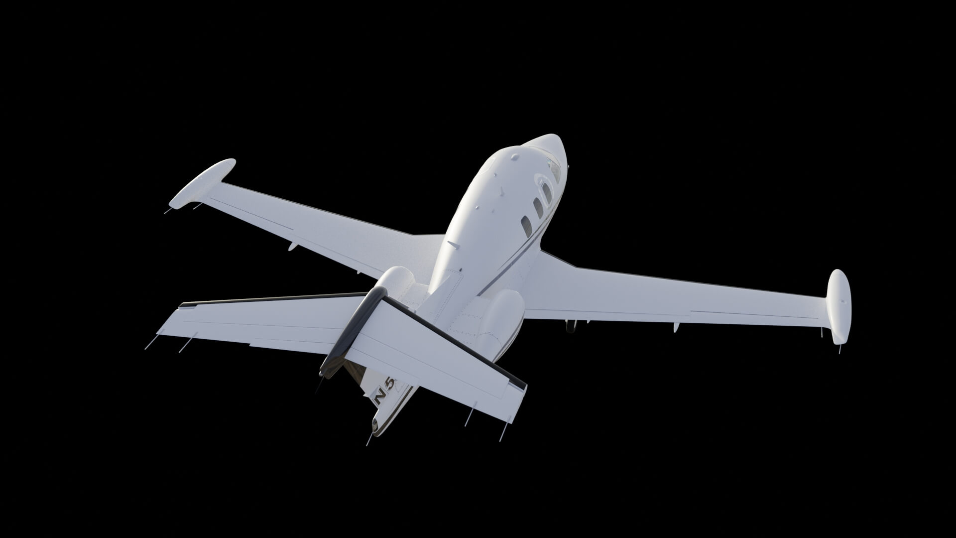 Twin Engine Light Business Jet Aircraft 3D Model