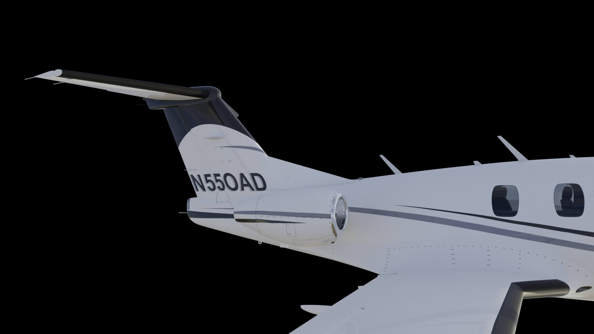 Twin Engine Light Business Jet Aircraft 3D Model