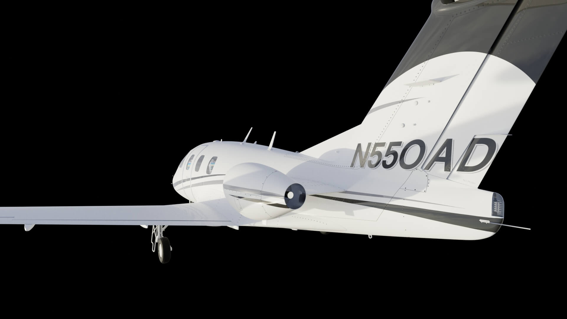 Twin Engine Light Business Jet Aircraft 3D Model