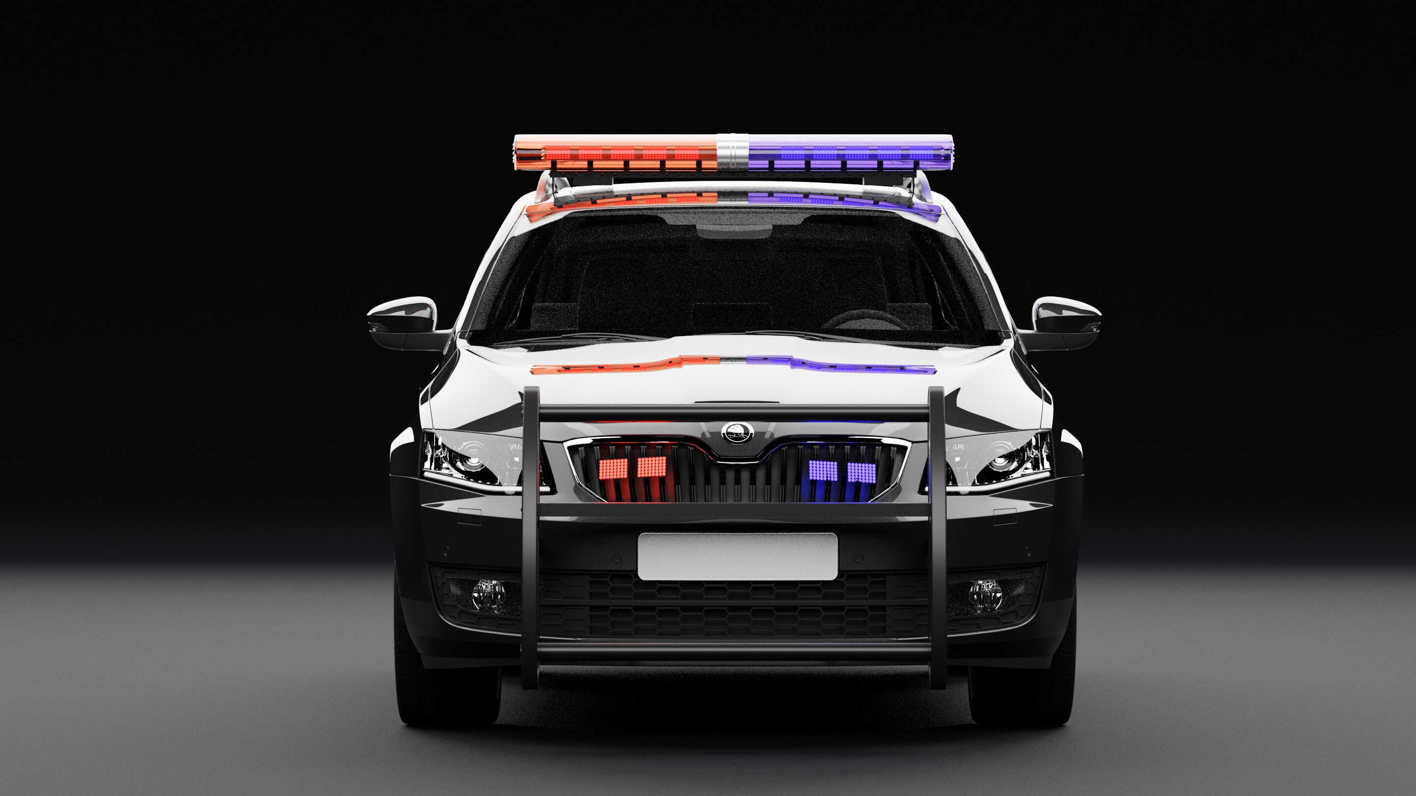 Police Skoda Octavia 3D Model