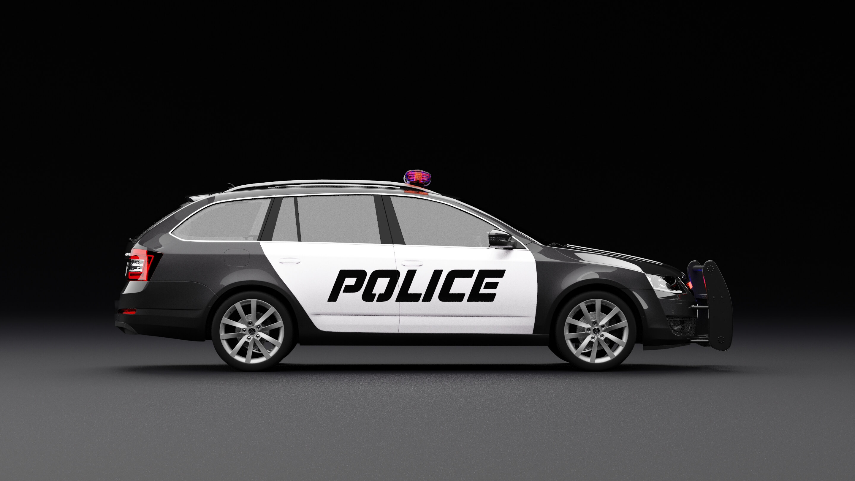 Police Skoda Octavia 3D Model